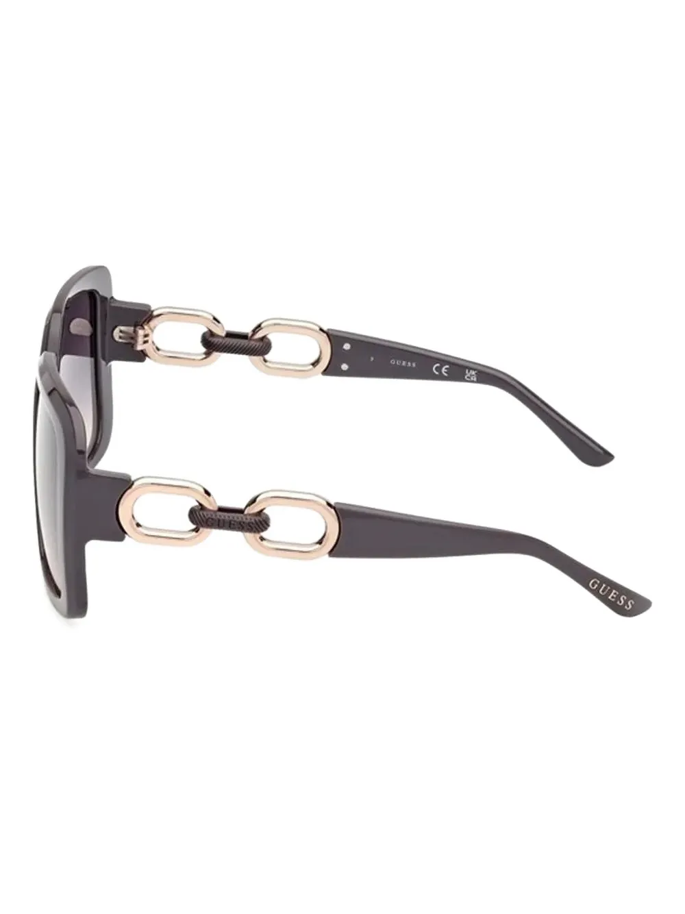 GUESS EYEWEAR chain-embellished square sunglasses Zwart