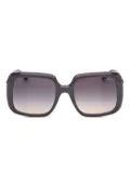 GUESS EYEWEAR chain-embellished square sunglasses - Black