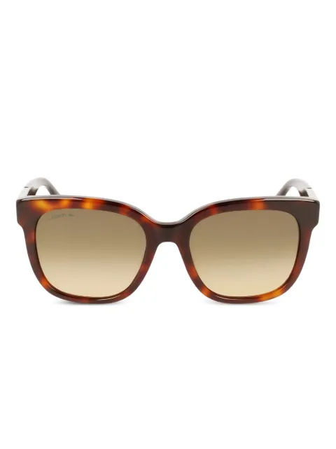 Lacoste crocodile-effect square-frame sunglasses