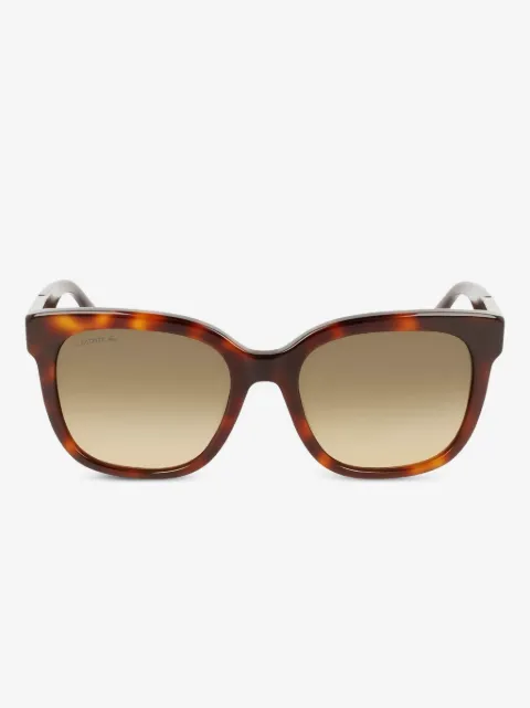 Lacoste crocodile-effect square-frame sunglasses