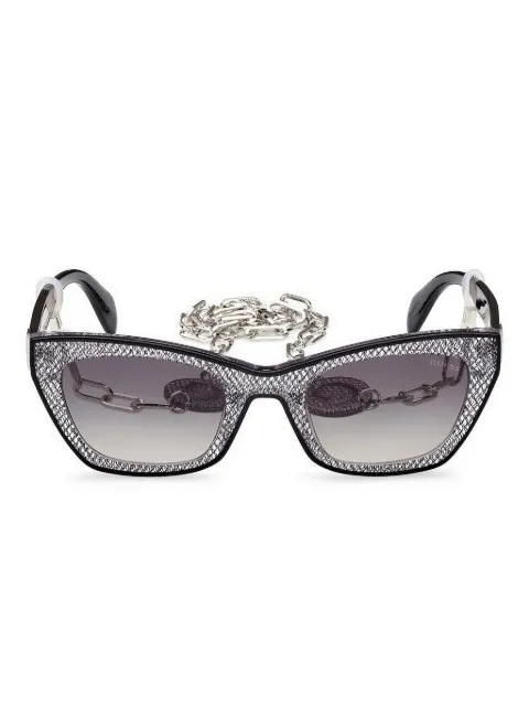GUESS EYEWEAR chain-embellished cat-eye sunglasses