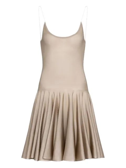 Alaïa chain-strap flared dress