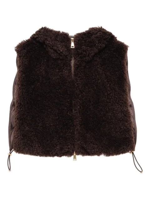 Moncler hooded brushed gilet