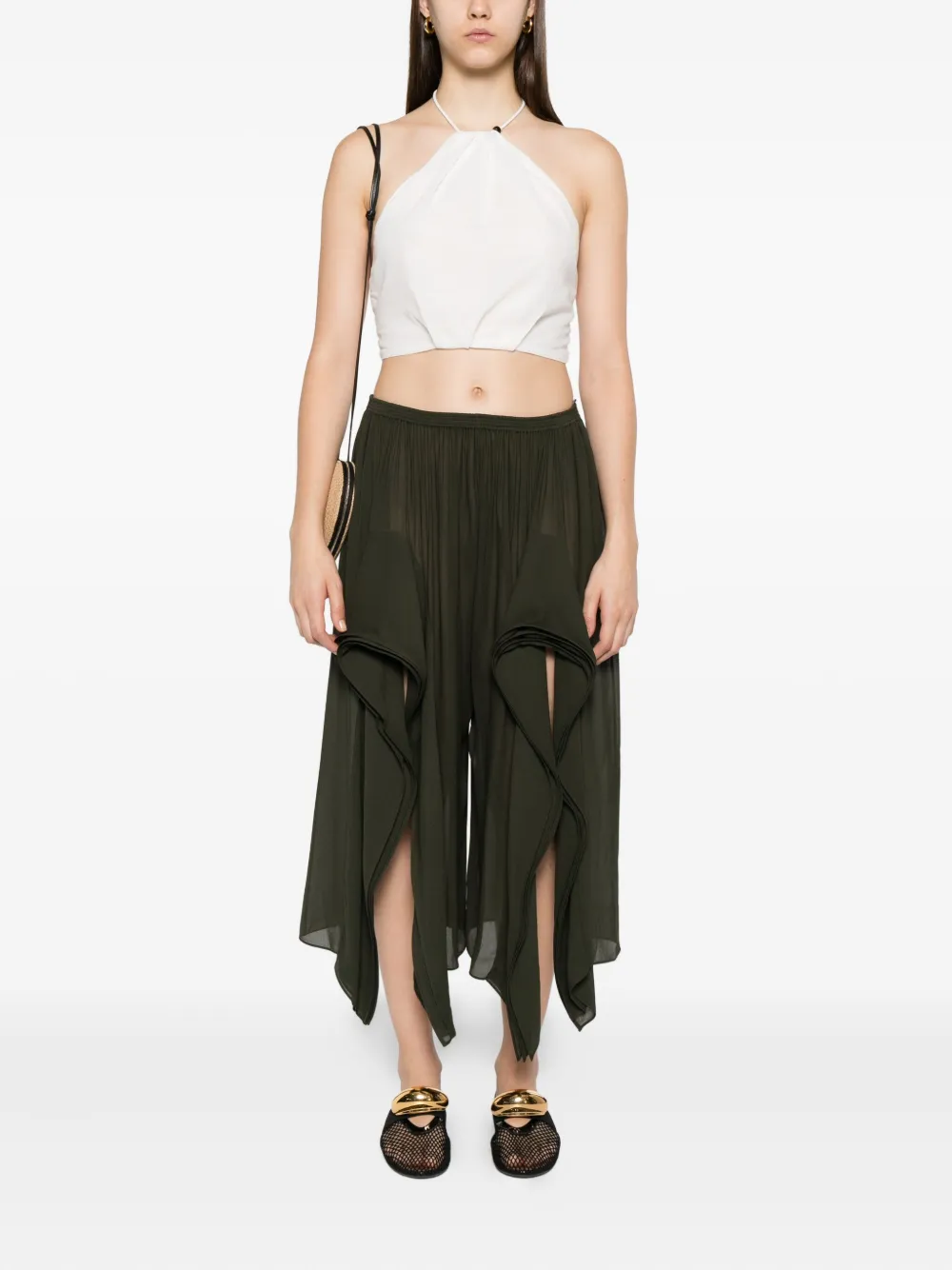 Alaïa ruffled draped trousers | Cropped Pants | Image 2