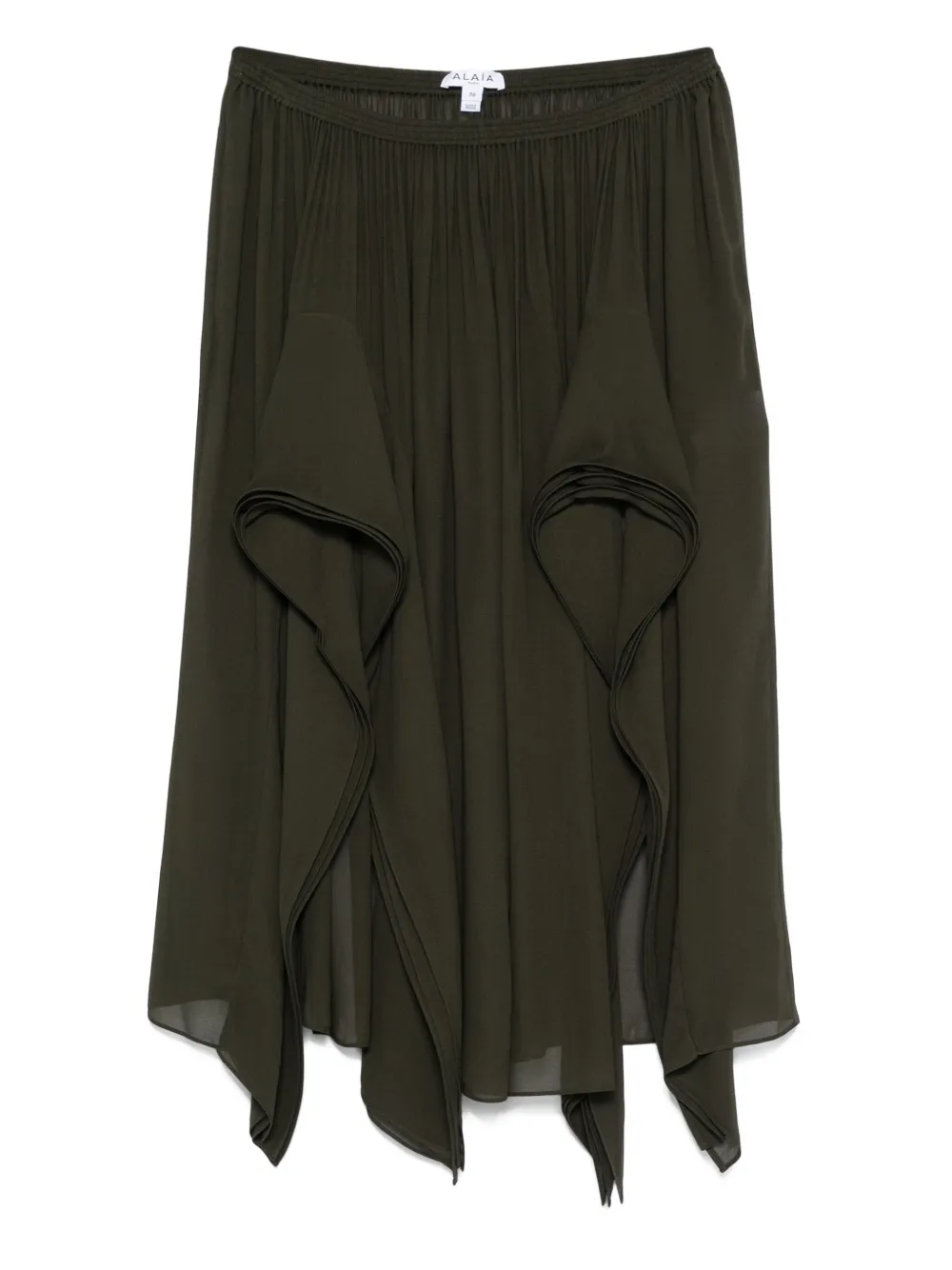 Alaïa ruffled draped trousers | Green | Image 1