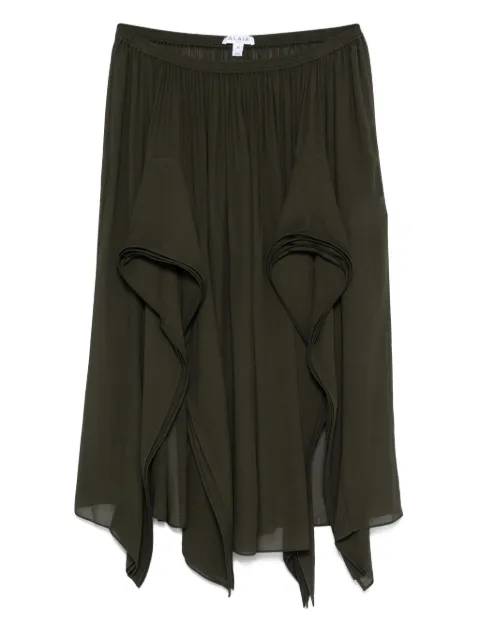 Alaïa ruffled draped trousers
