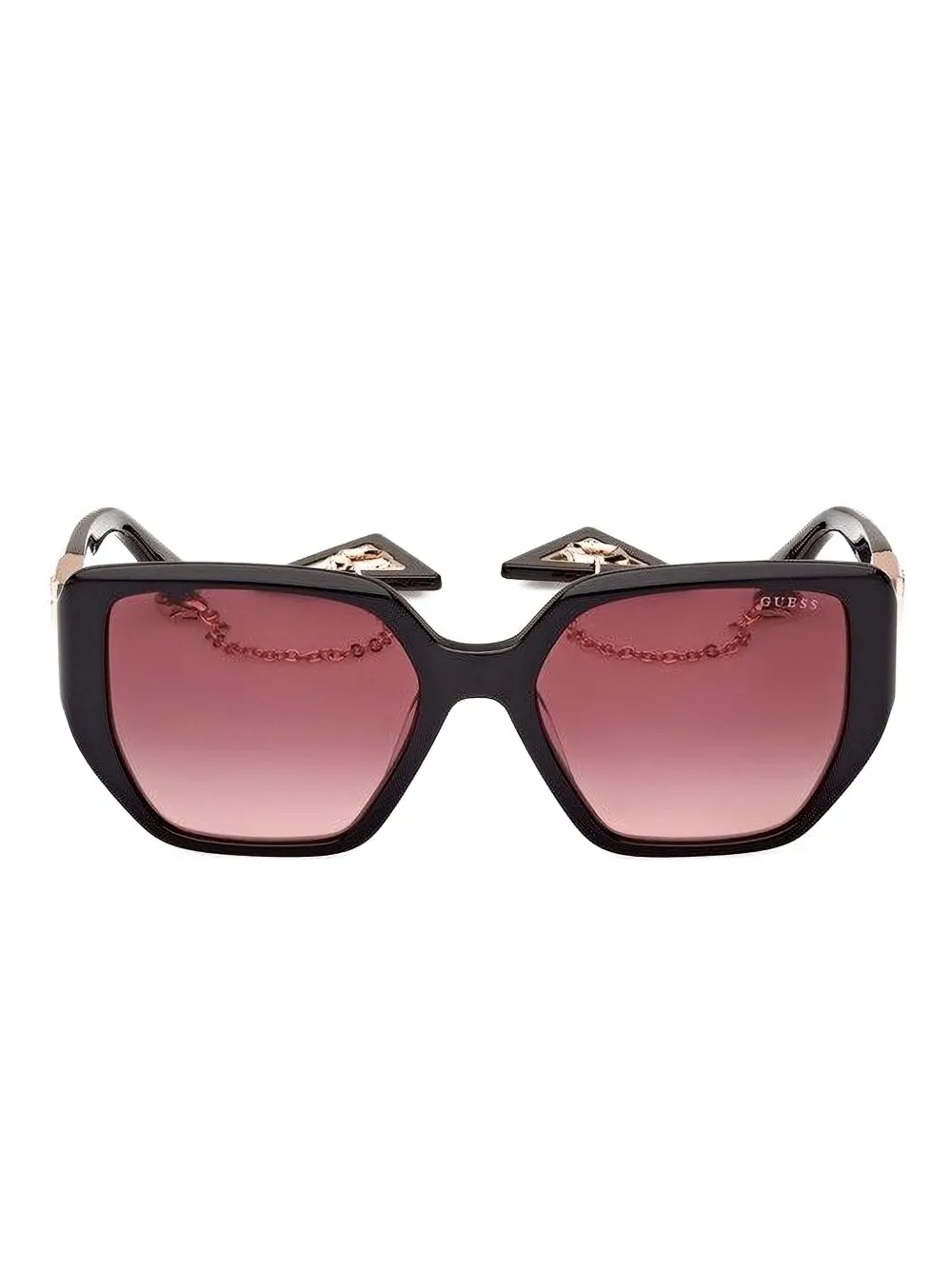 GUESS USA geometric-frame sunglasses - ブラック GUESS USA geometric-frame sunglasses - ブラック