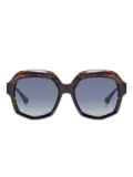 GIGI STUDIOS geometric-frame sunglasses - Brown