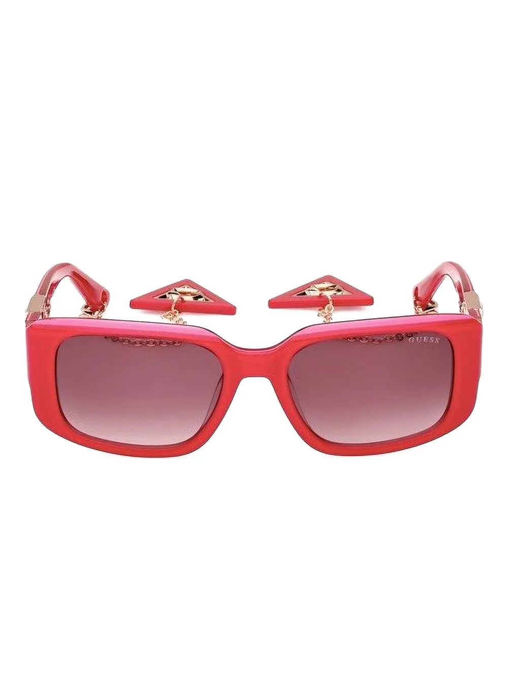GUESS EYEWEAR rectangle-frame sunglasses - ピンク GUESS EYEWEAR rectangle-frame sunglasses - ピンク