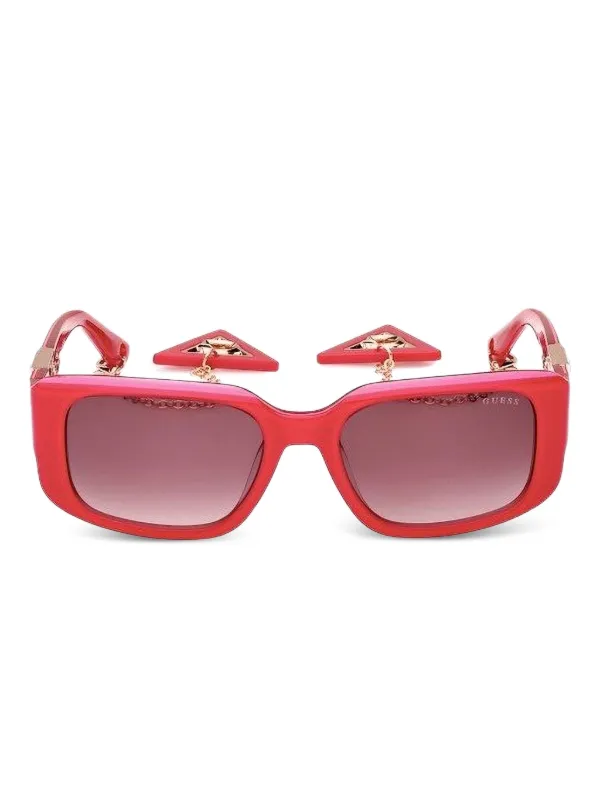 GUESS EYEWEAR rectangle-frame Sunglasses Pink FARFETCH IN