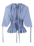 RENATA BRENHA ruched-waist peplum top - Blue