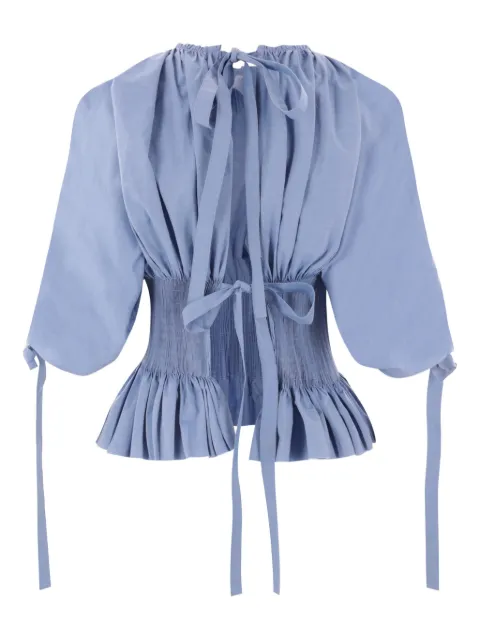 RENATA BRENHA ruched-waist peplum top