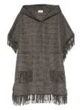 P.A.R.O.S.H. hooded fringed coat - Grey