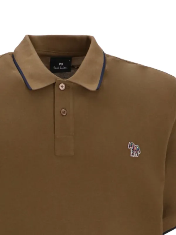 Paul Smith zebra-motif Cotton Polo Shirt Brown FARFETCH PH