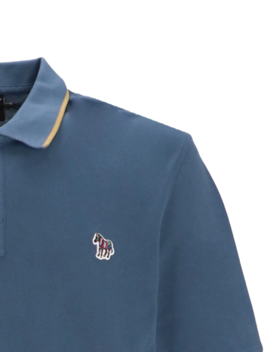 Paul Smith Katoenen poloshirt met zebraprint Blauw