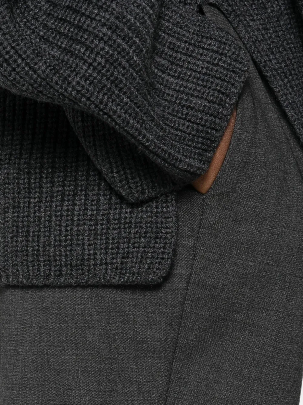 P.a.r.o.s.h Turn-up-cuffs Trousers In Gray
