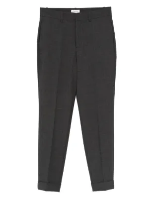 Miu Miu logo-patch Trousers | Grey | FARFETCH CA