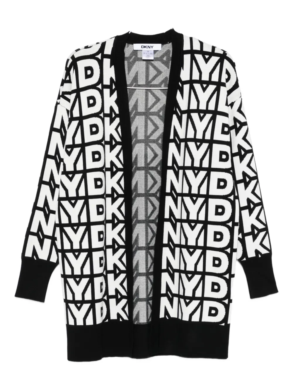 DKNY logo-detail cardigan - Nero