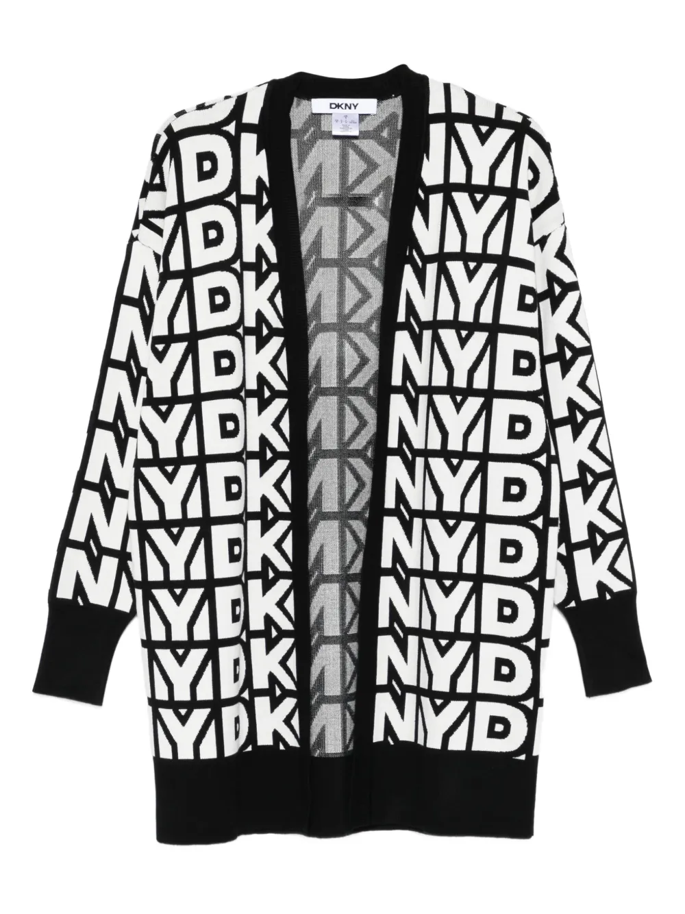 DKNY logo-detail cardigan - Schwarz