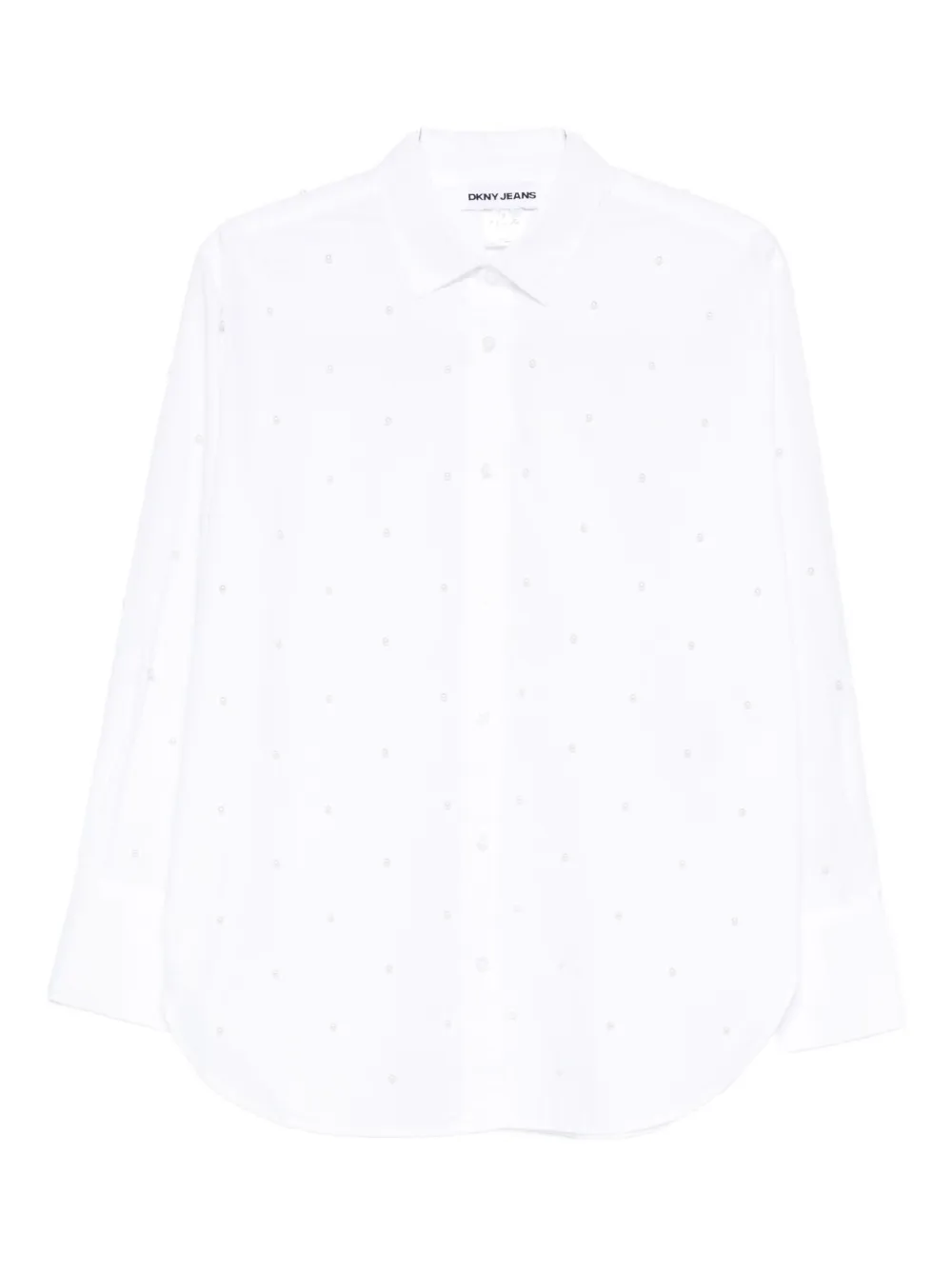 DKNY pearl-embellished shirt - Weiß