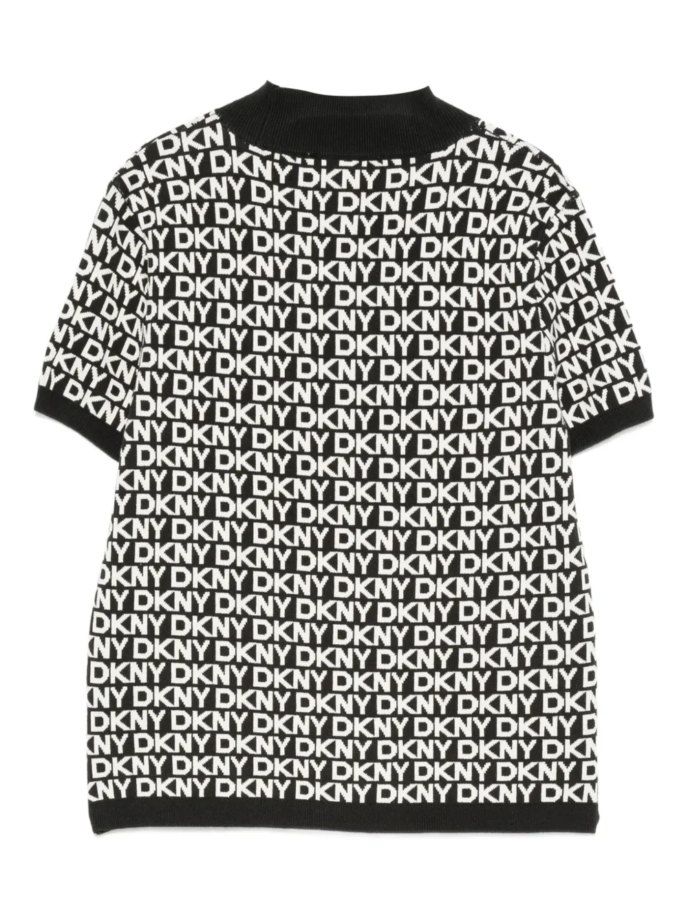 Dkny Logo-pattern Top In Black
