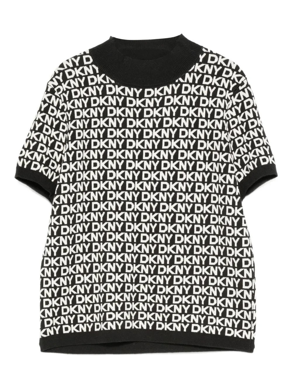 Dkny Logo-pattern Top In Black