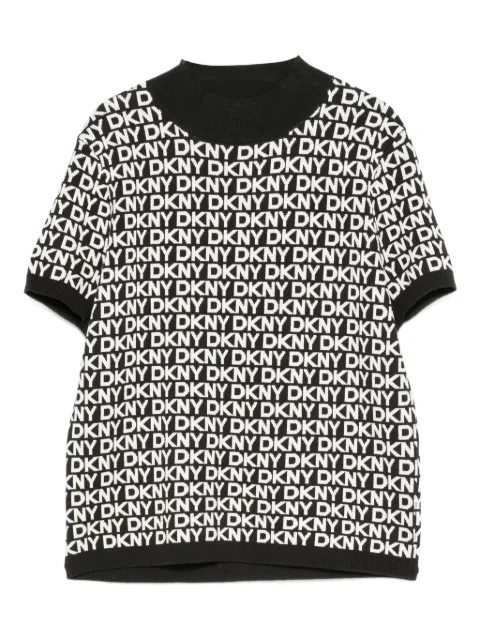 DKNY logo-pattern top