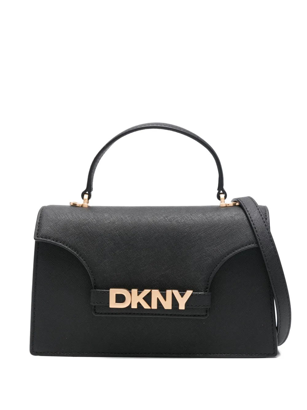 Dkny Avril Flap Satchel In Black