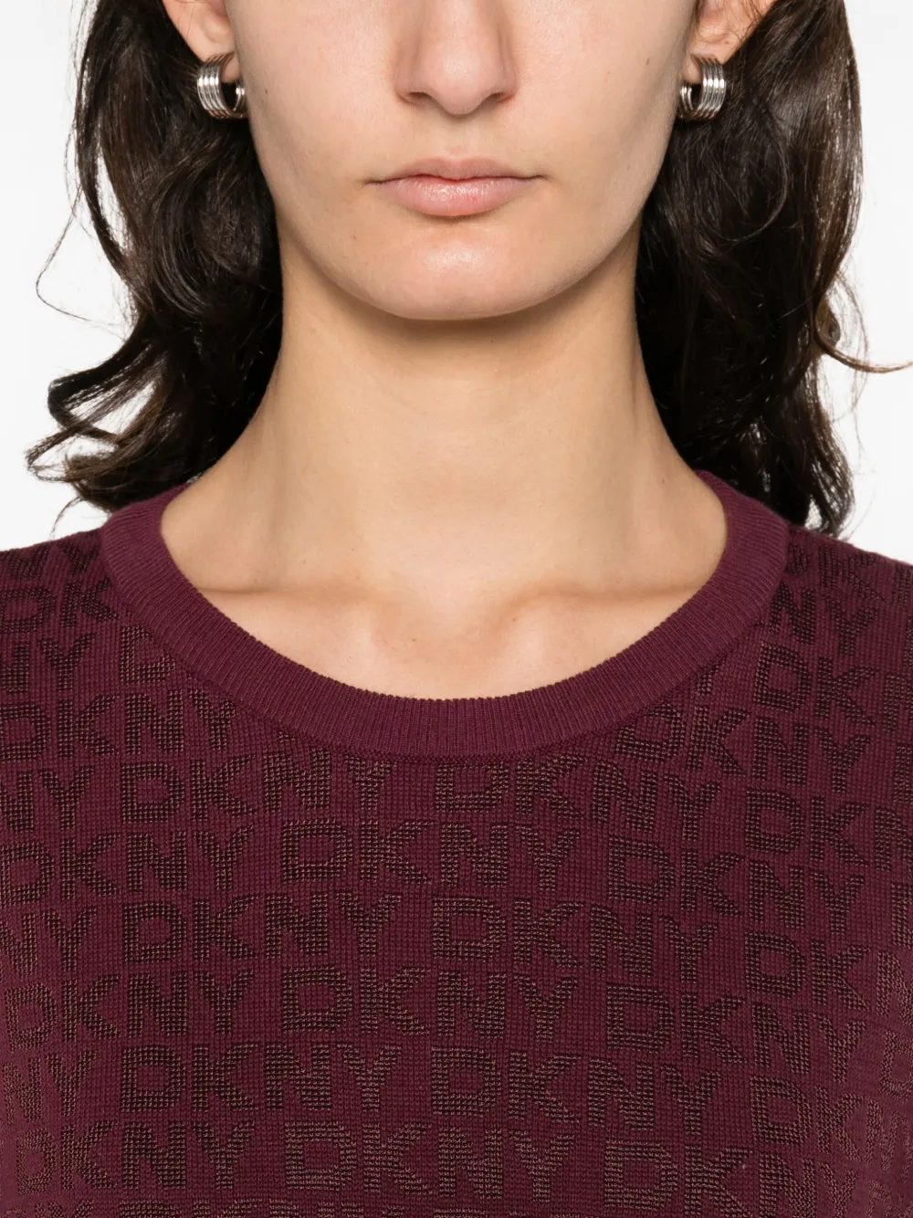 DKNY Sweater met ronde hals Paars