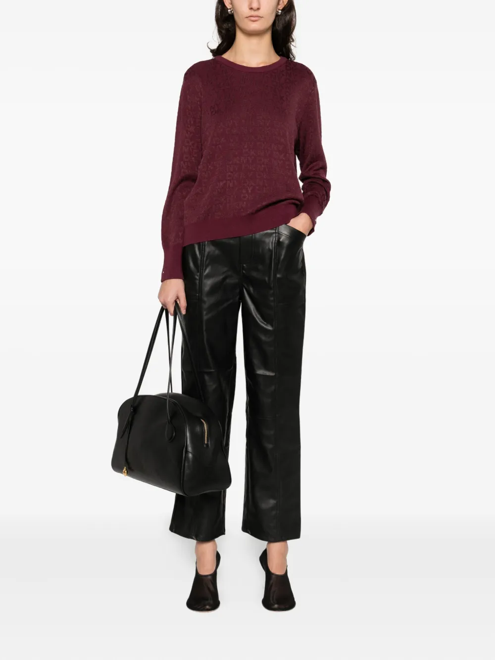 DKNY Sweater met ronde hals Paars