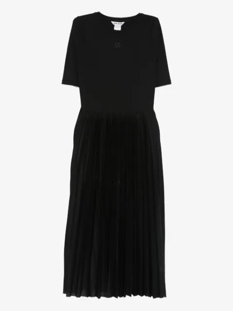 DKNY short-sleeve pleated midi dress