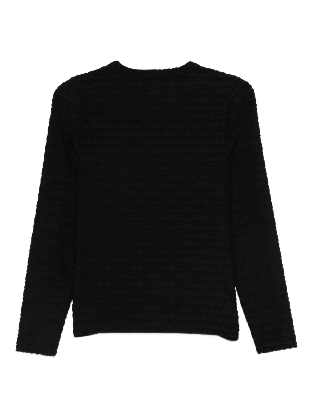 DKNY T-shirt met logo jacquard Zwart