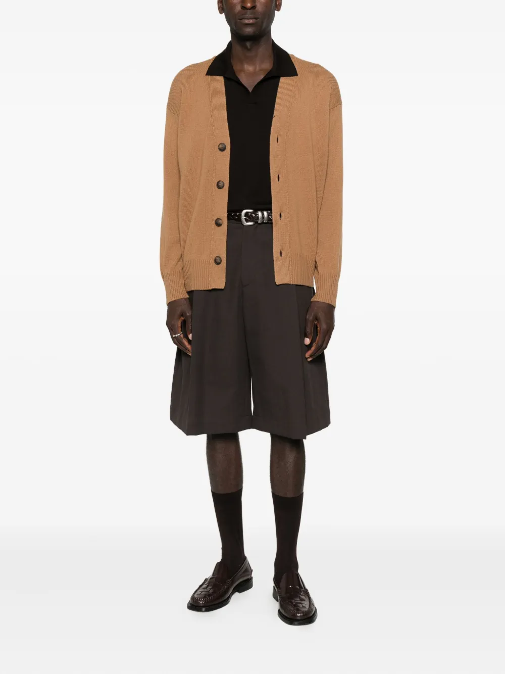 Giuuno Fein Gestrickter Cardigan In Brown