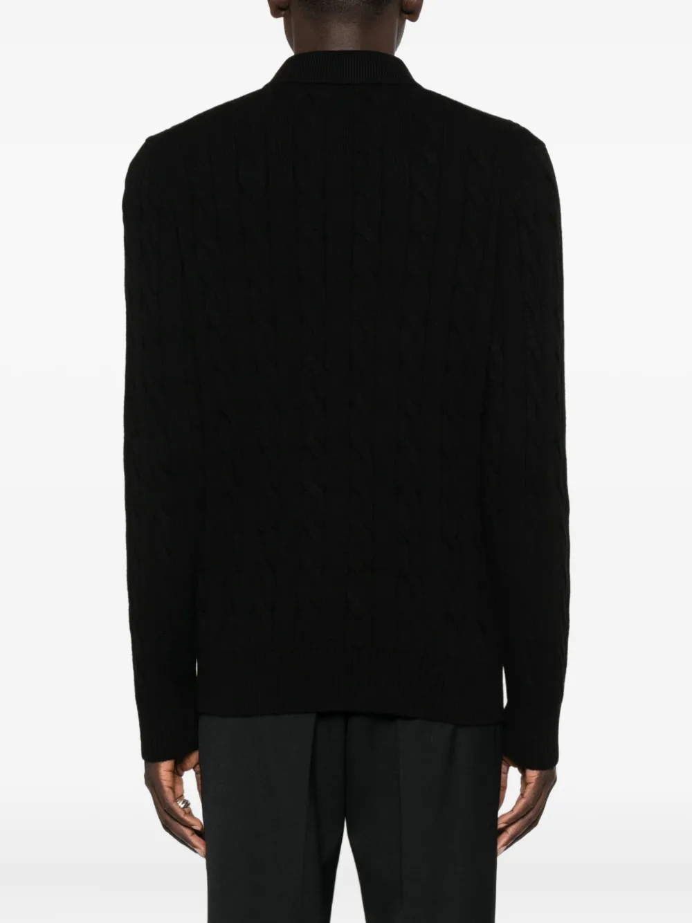 Giuuno Pullover Mit Zopfmuster In Black
