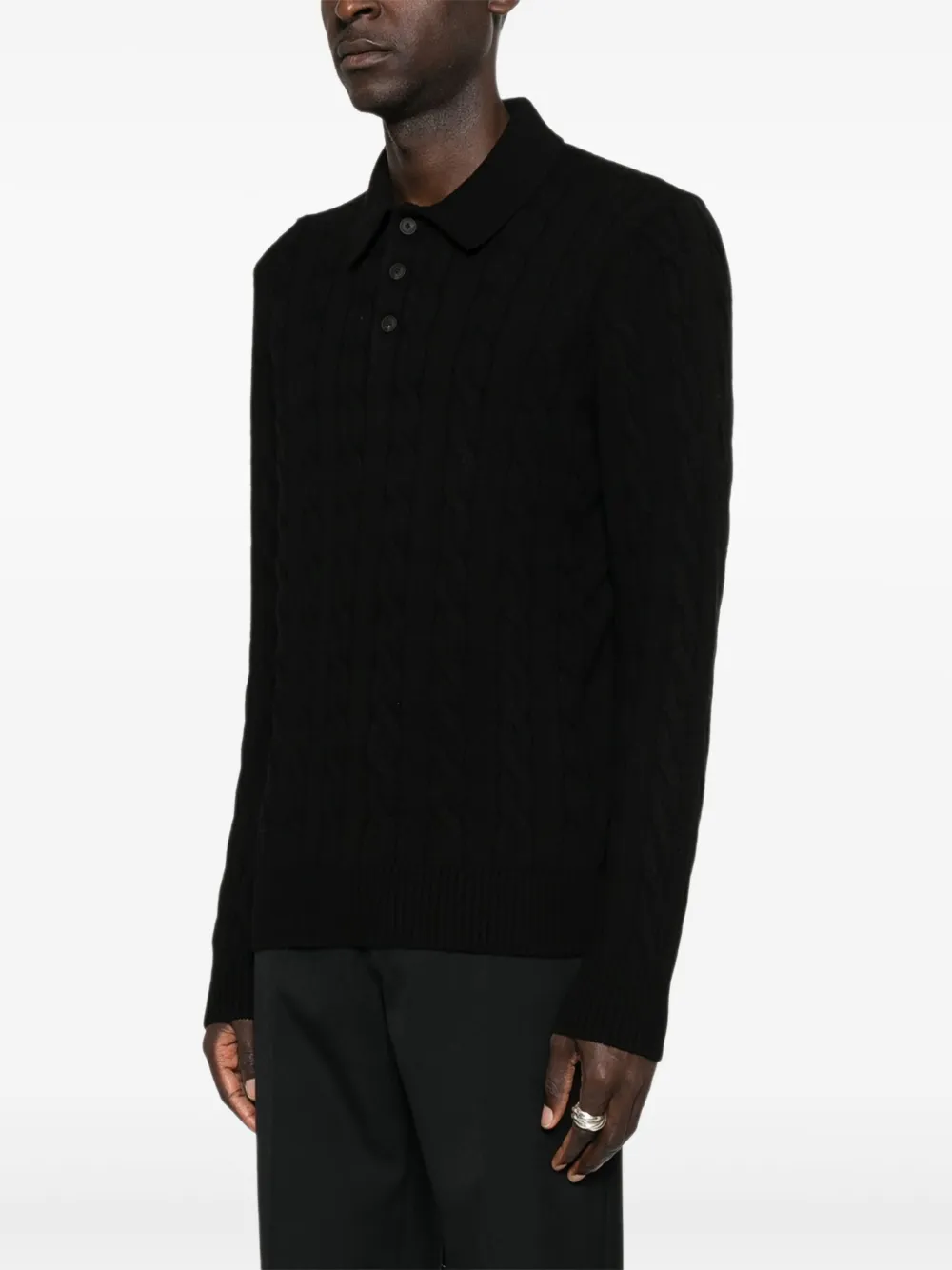  Giuuno Cable-knit Jumper - Black 