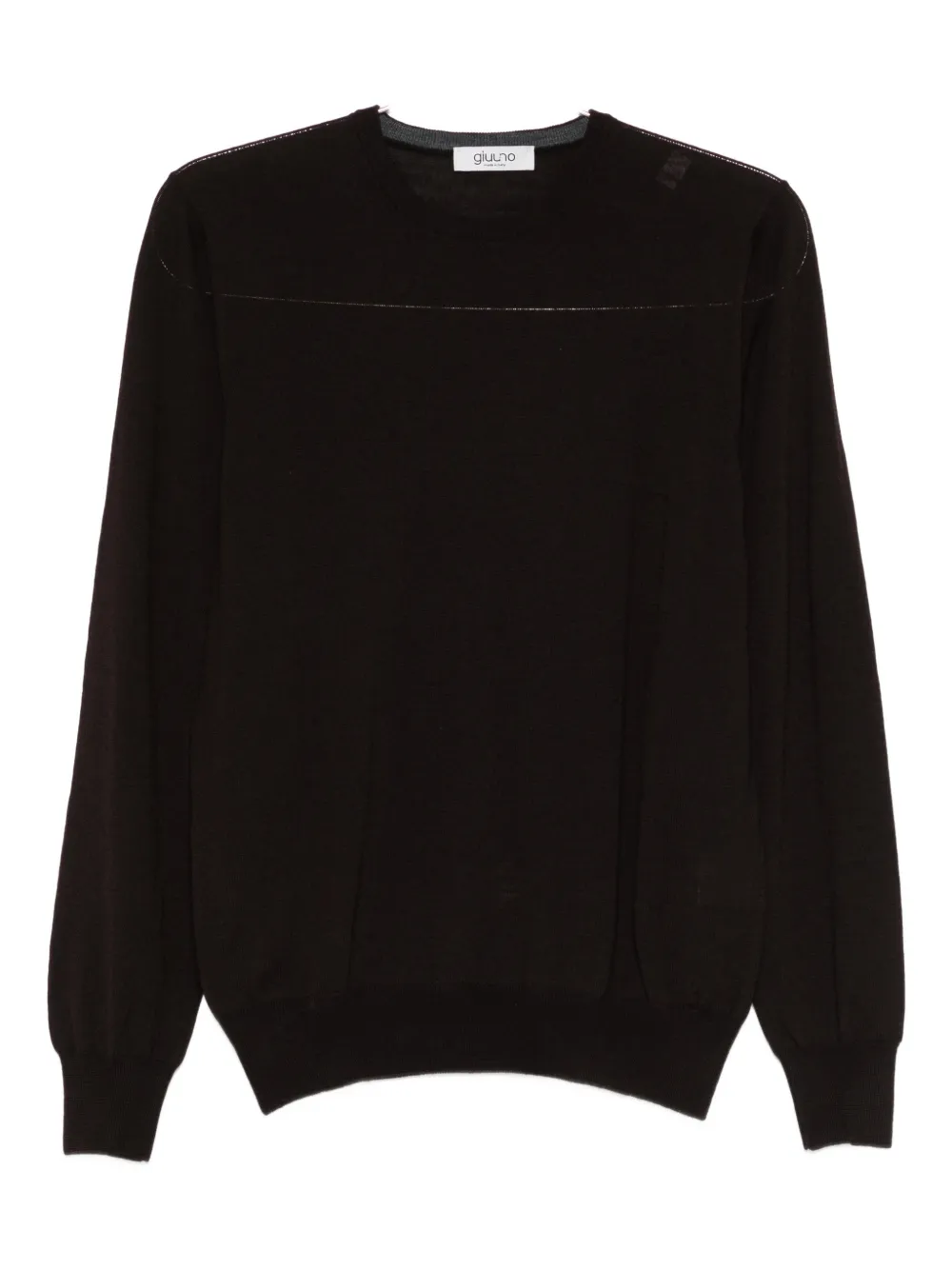 Giuuno Crew-neck Panelled T-shirt In Brown