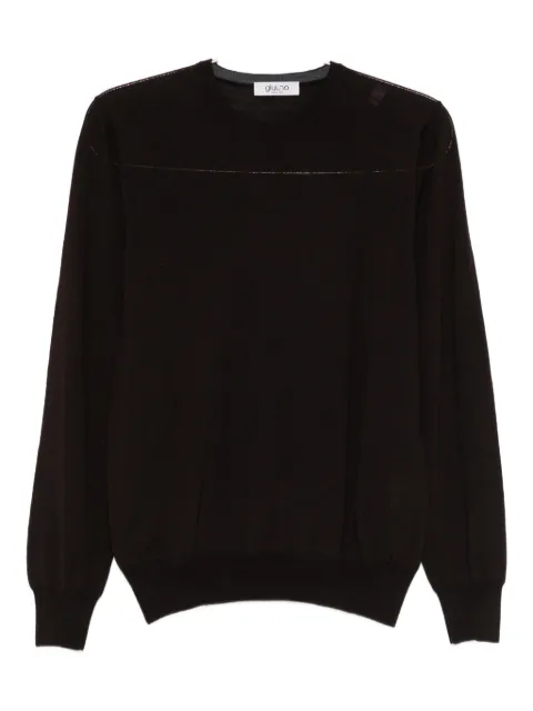 GIUUNO crew-neck panelled T-shirt