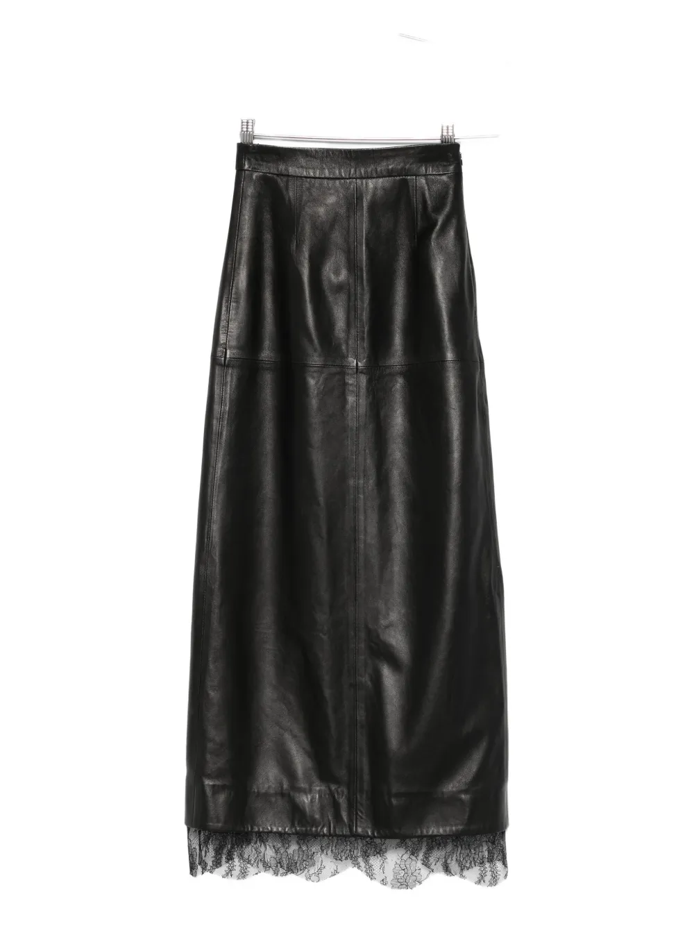 Manokhi leather A-line skirt - Nero