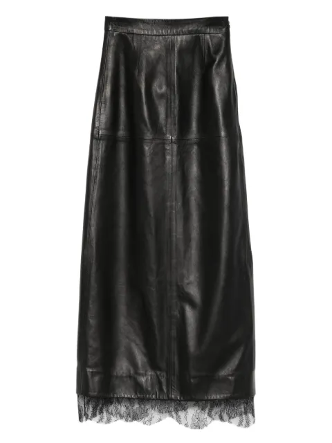 Manokhi leather A-line skirt