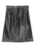 Manokhi leather A-line skirt - Black