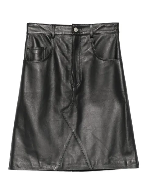 Manokhi leather A-line skirt