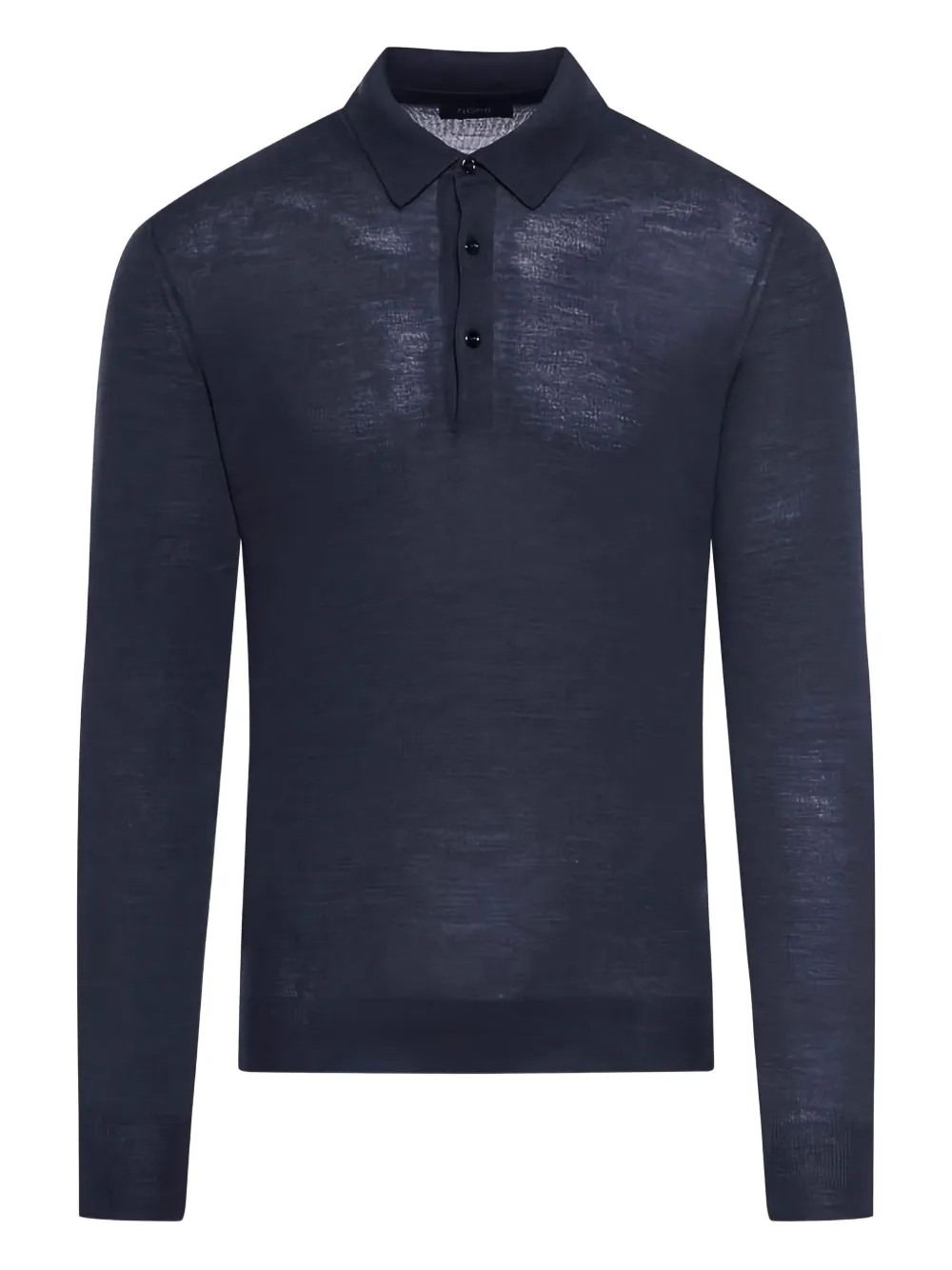 Gran Sasso long-sleeve polo shirt | Blue | Image 1