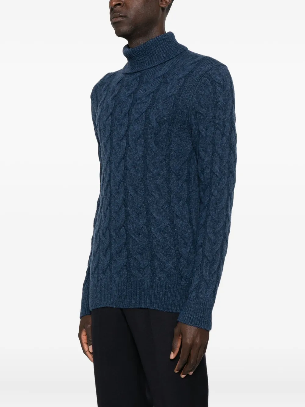 GIUUNO Kabelgebreide coltrui Blauw