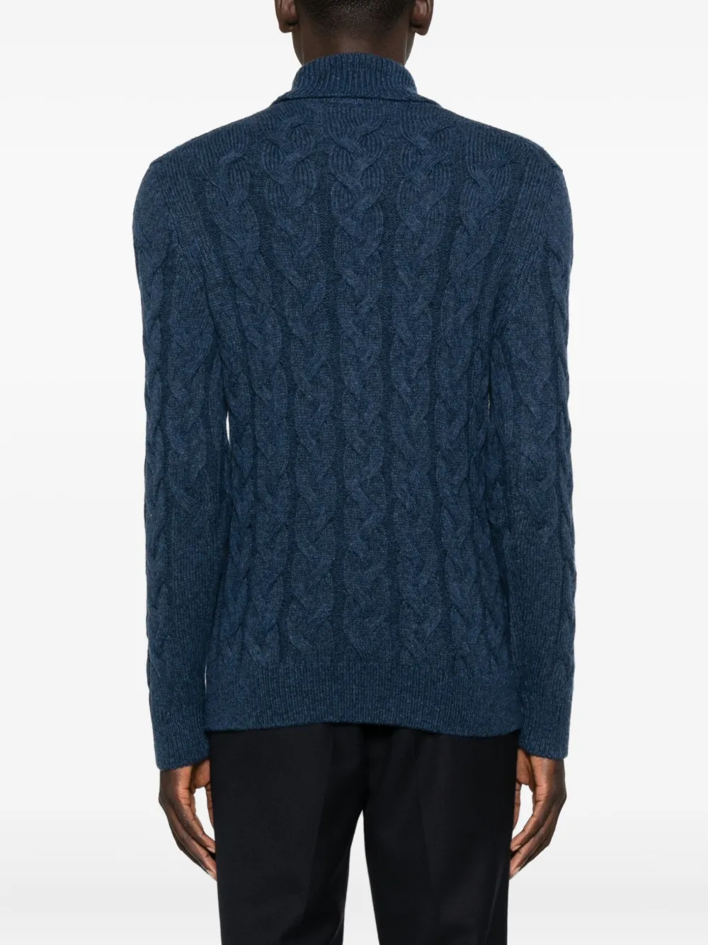 GIUUNO Kabelgebreide coltrui Blauw