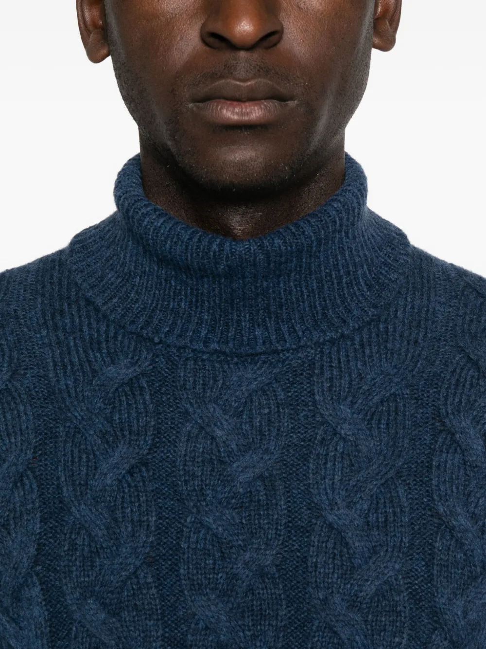GIUUNO Kabelgebreide coltrui Blauw
