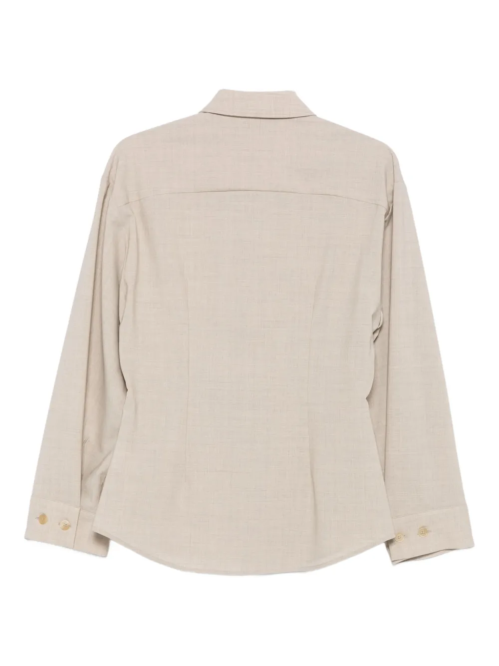 P.A.R.O.S.H. button-fastening collared shirt - Beige