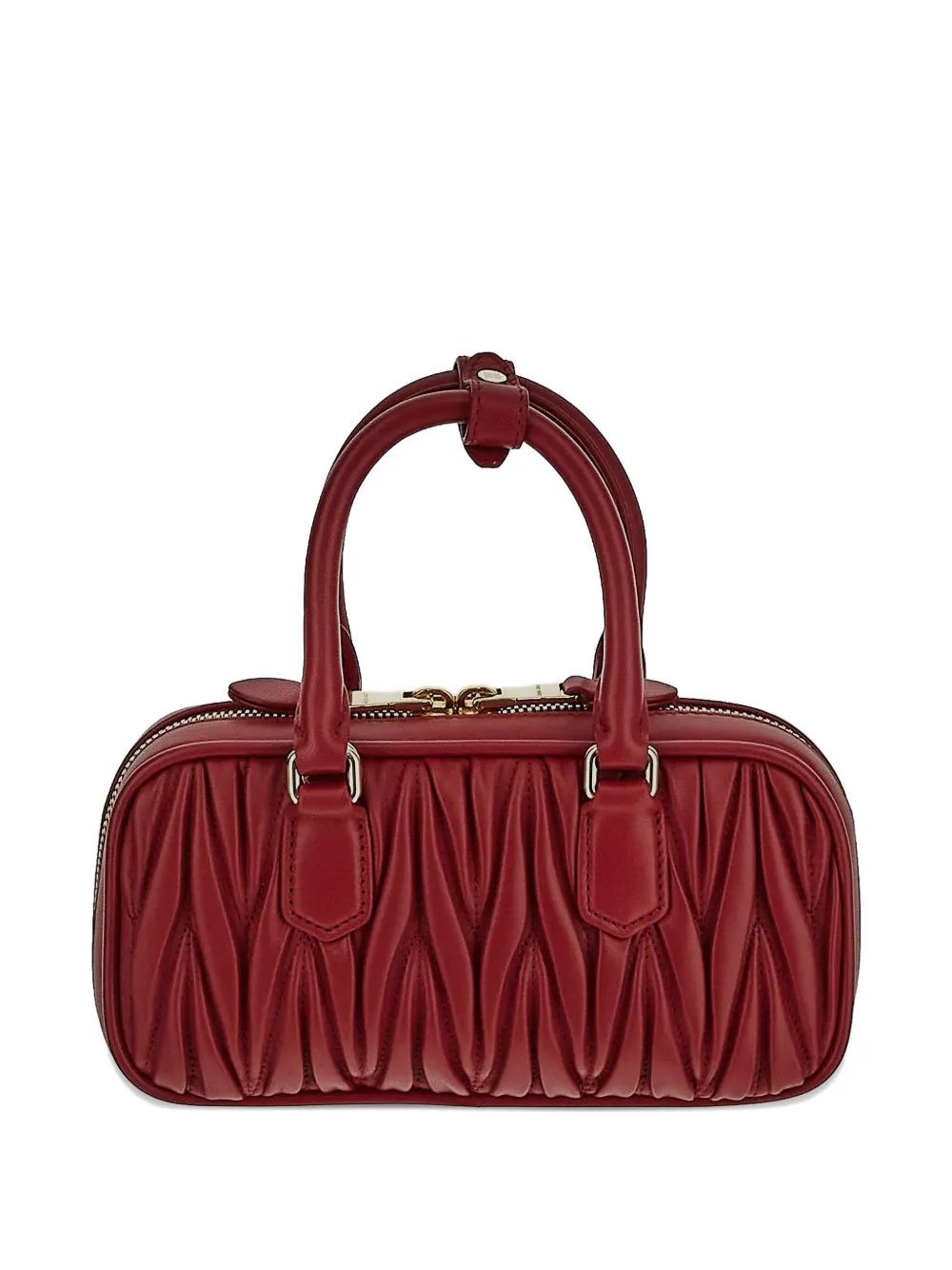 Miu Miu Arcadie matelassé leren bucket-tas - Rood