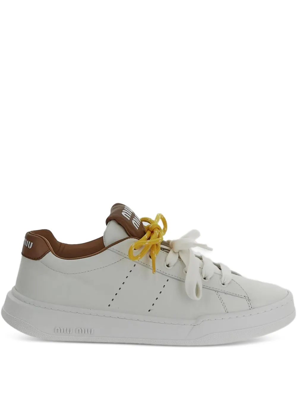 Miu Sneakers met vlakken en veters Wit
