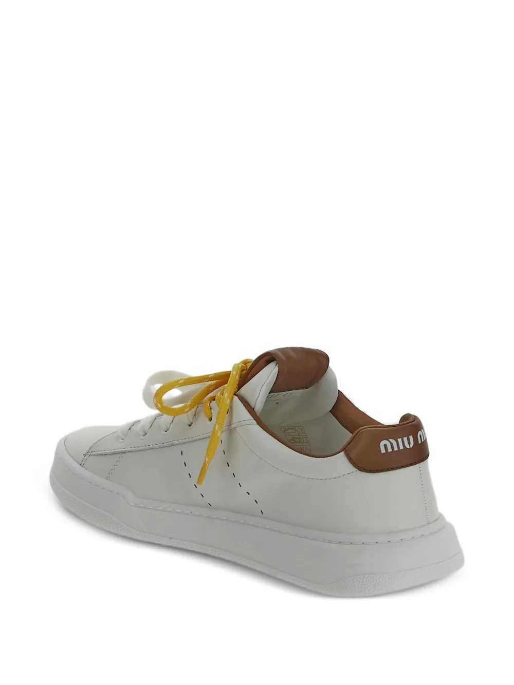 Miu Sneakers met vlakken en veters Wit
