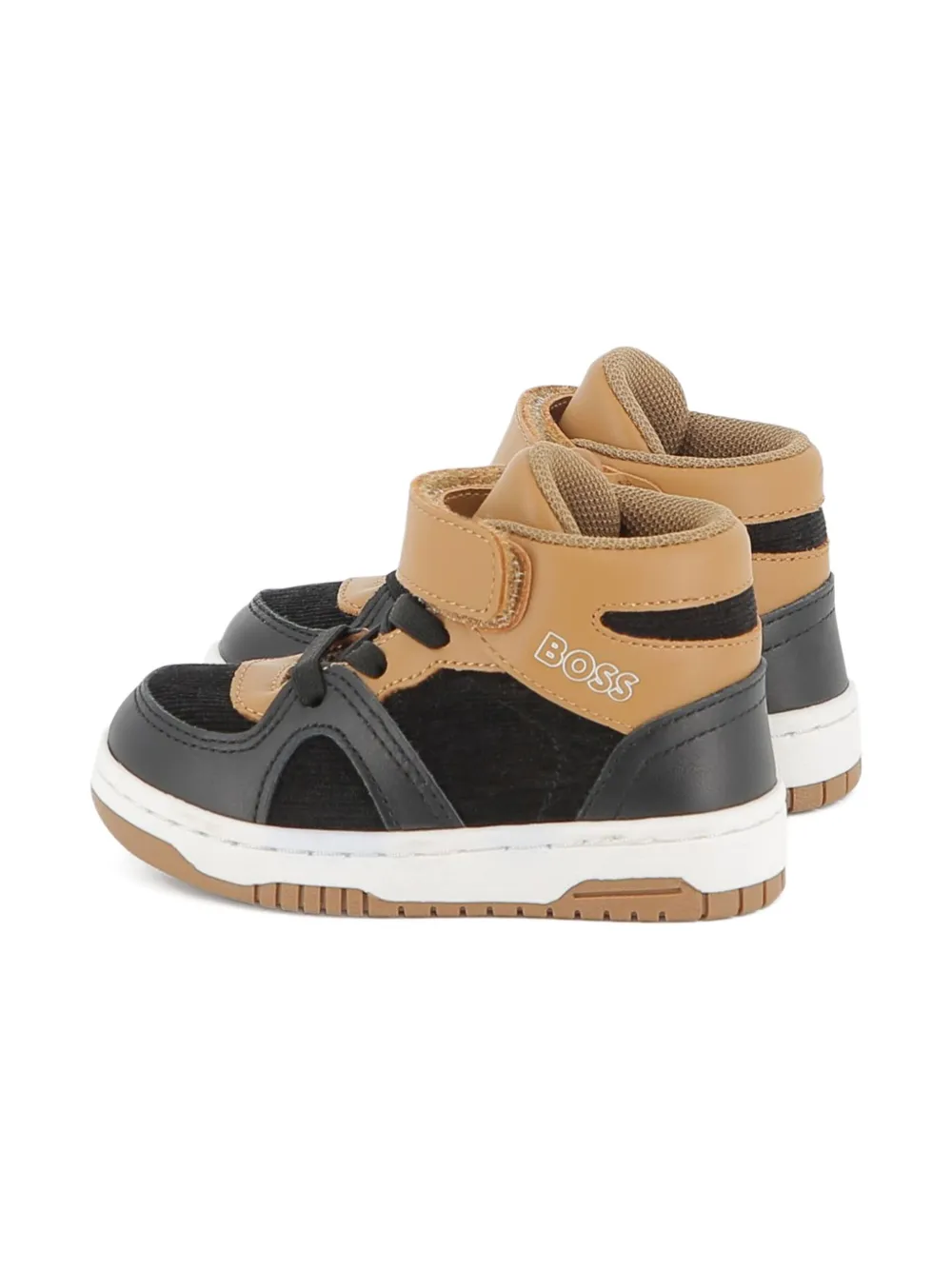 BOSS Kidswear touch-strap sneakers Bruin